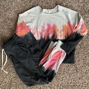 Sundry Gradient Tie Dye Jogger Set